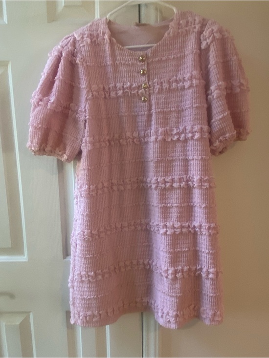 Fate Dresses & Skirts - Women’s ' Pink Textured Puff-Sleeve Boutique Dress- JUST LIKE NEW!!! 💗